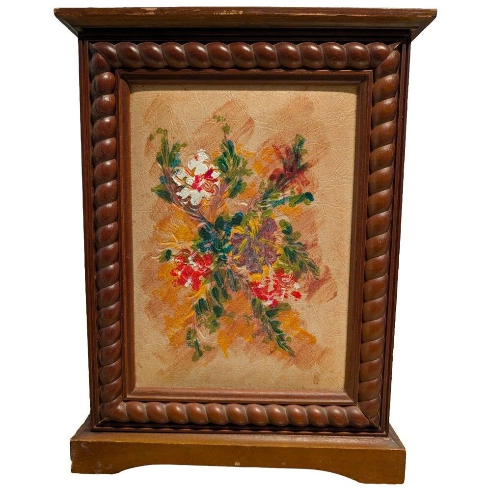 Vintage Japanese Wooden Musical Jewelry Armoire Sankyo Music Box 1970s